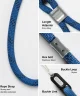 Ringke Rope Hand Strap - Universeel Telefoonkoord / Polsband Blauw