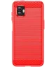 Samsung Galaxy Xcover 6 Pro Hoesje Geborsteld TPU Flexibele Back Cover Rood