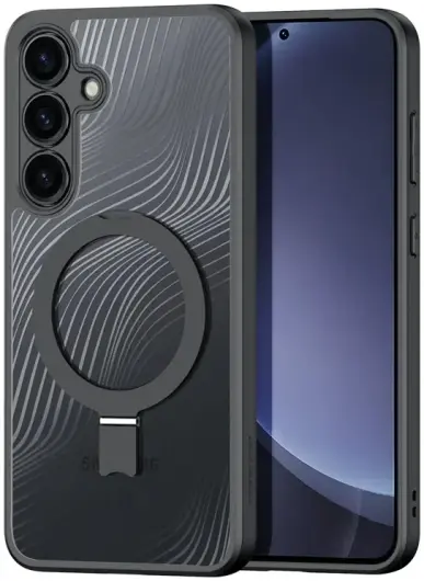 Dux Ducis Aimo MagSafe / Qi2 Samsung Galaxy S25 Plus Hoesje Kickstand Zwart afbeelding 1