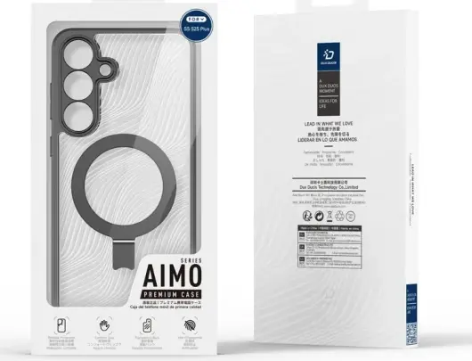 Dux Ducis Aimo MagSafe / Qi2 Samsung Galaxy S25 Plus Hoesje Kickstand Zwart afbeelding 11