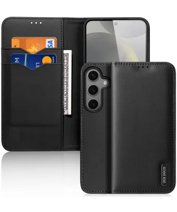 Dux Ducis Hivo Samsung Galaxy S25 Hoesje RFID Book Case Zwart Hoesjes