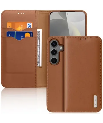 Dux Ducis Hivo Samsung Galaxy S25 Plus Hoesje RFID Book Case Bruin Hoesjes