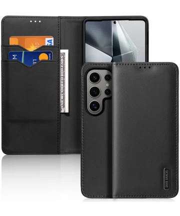 Dux Ducis Hivo Samsung Galaxy S25 Ultra Hoesje RFID Book Case Zwart Hoesjes