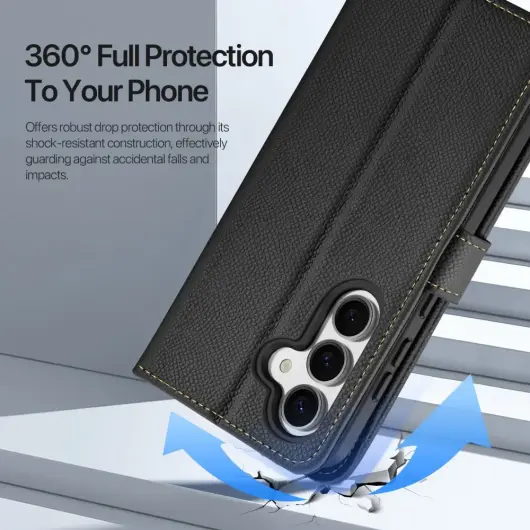Dux Ducis Lawa Samsung Galaxy S25 Hoesje 2-in-1 Wallet Book Case MagSafe Zwart afbeelding 7
