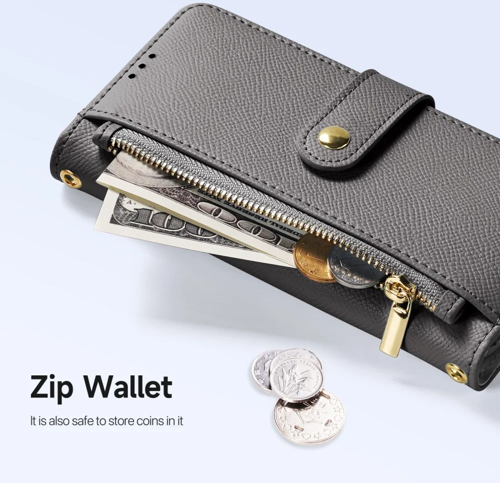 Dux Ducis Lawa Samsung Galaxy S25 Hoesje 2-in-1 Wallet Book Case MagSafe Grijs afbeelding 10