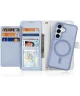 Dux Ducis Lawa Samsung Galaxy S25 Hoesje 2-in-1 Wallet Book Case MagSafe Blauw