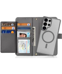 Dux Ducis Lawa Samsung S25 Ultra Hoesje 2-in-1 Wallet Book Case MagSafe Grijs