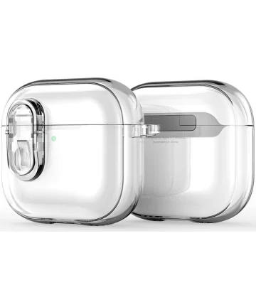 Dux Ducis PECL AirPods 4 Hoesje met Aluminum Haak Transparant Hoesjes