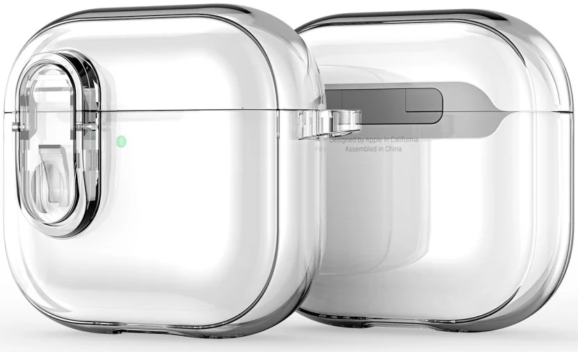 Dux Ducis PECL AirPods 4 Hoesje met Aluminum Haak Transparant afbeelding 1