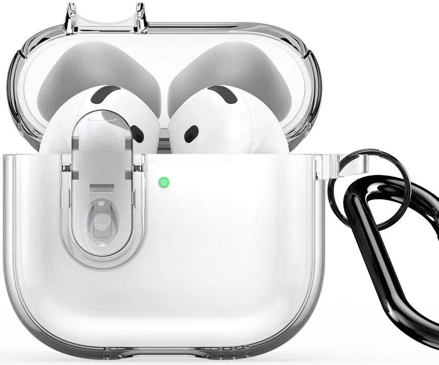 Dux Ducis PECL AirPods 4 Hoesje met Aluminum Haak Transparant afbeelding 2