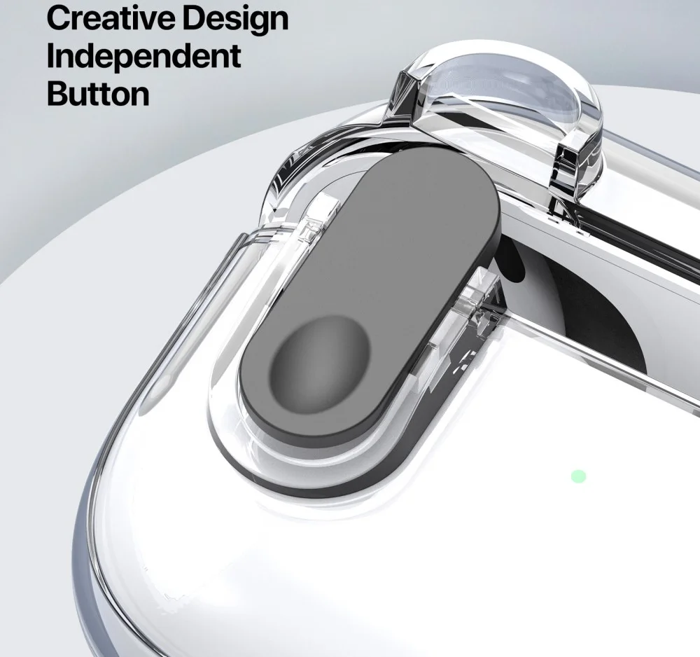 Dux Ducis PECL AirPods 4 Hoesje met Aluminum Haak Transparant afbeelding 4