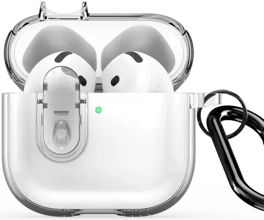 Dux Ducis PECL AirPods 4 Hoesje met Aluminum Haak Transparant afbeelding 2