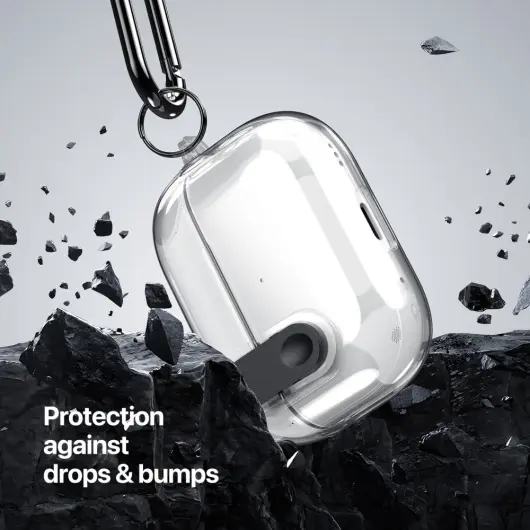 Dux Ducis PECL AirPods 4 Hoesje met Aluminum Haak Transparant afbeelding 3