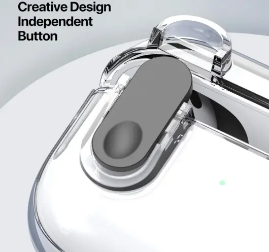 Dux Ducis PECL AirPods 4 Hoesje met Aluminum Haak Transparant afbeelding 4
