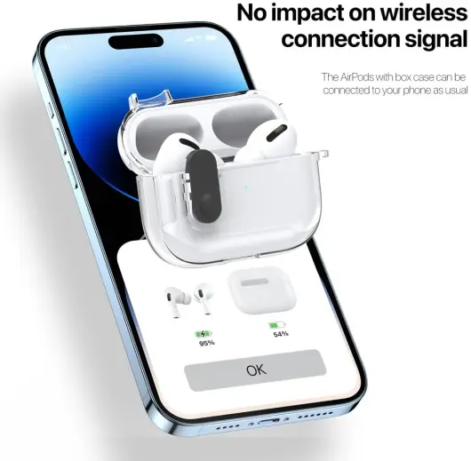 Dux Ducis PECL AirPods 4 Hoesje met Aluminum Haak Transparant Roze afbeelding 6