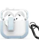 Dux Ducis PECP AirPods 4 Hoesje met Aluminum Haak Wit Blauw