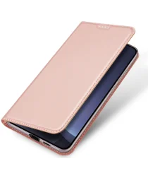 Dux Ducis Skin Pro Samsung Galaxy S25 Hoesje Portemonnee Book Case Roze