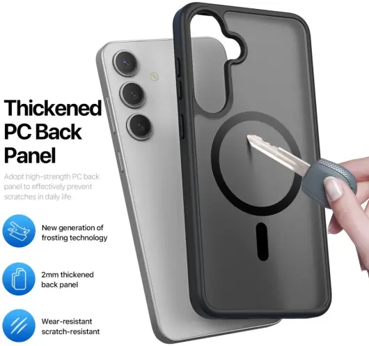 Dux Ducis Yind Samsung Galaxy S25 Hoesje MagSafe / Qi2 Back Cover Zwart afbeelding 6