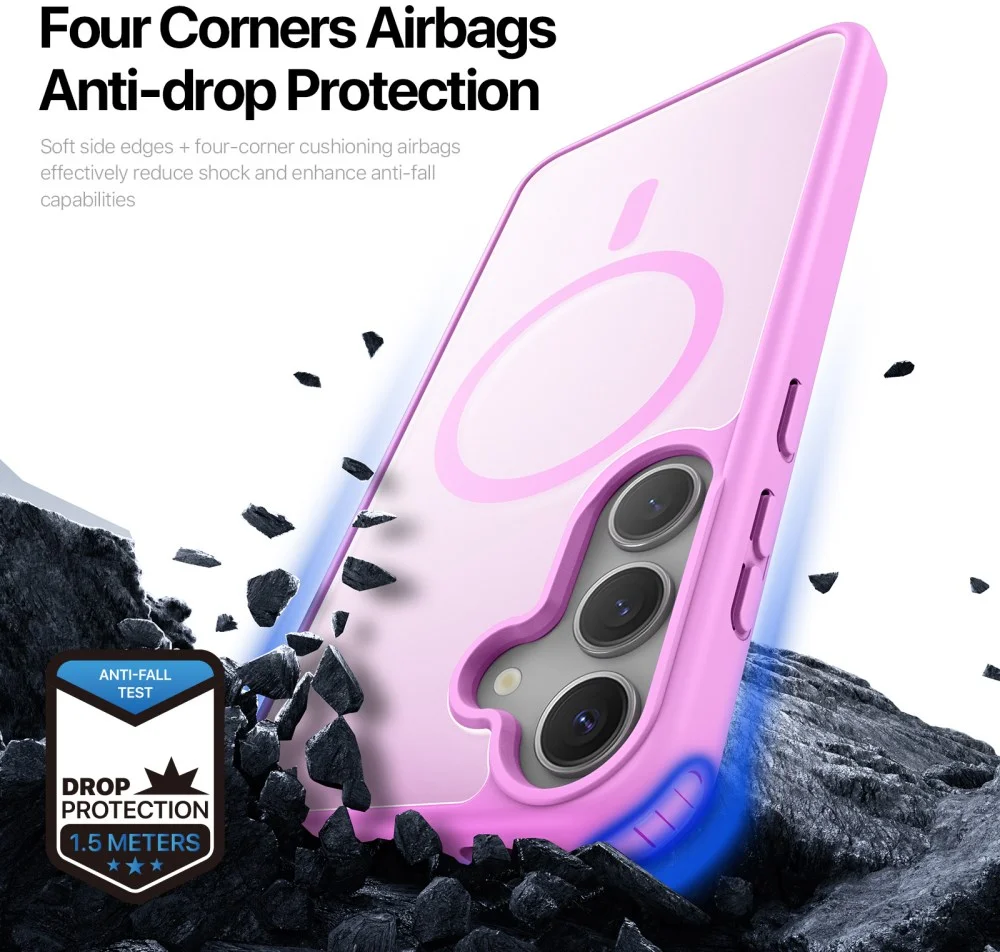 Dux Ducis Yind Samsung Galaxy S25 Hoesje MagSafe / Qi2 Back Cover Roze afbeelding 5