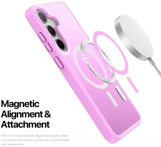 Dux Ducis Yind Samsung Galaxy S25 Hoesje MagSafe / Qi2 Back Cover Roze afbeelding 3