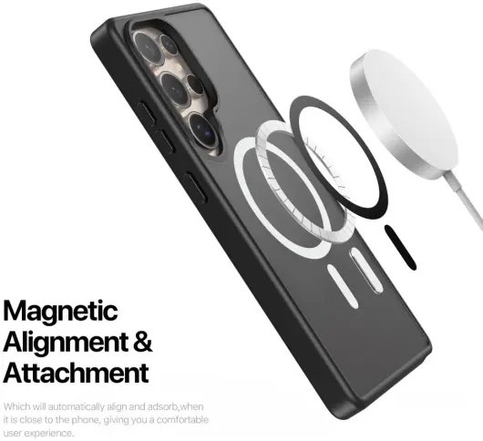 Dux Ducis Yind Samsung Galaxy S25 Ultra Hoesje MagSafe / Qi2 Back Cover Zwart afbeelding 4