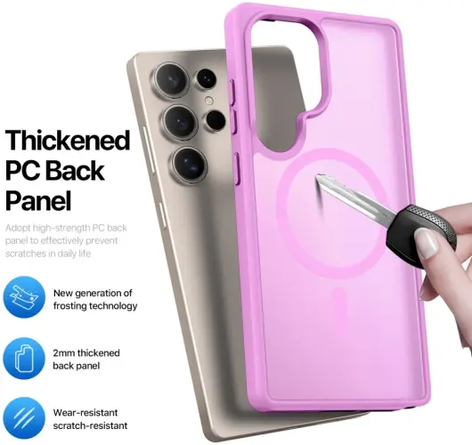 Dux Ducis Yind Samsung Galaxy S25 Ultra Hoesje MagSafe / Qi2 Back Cover Roze afbeelding 5