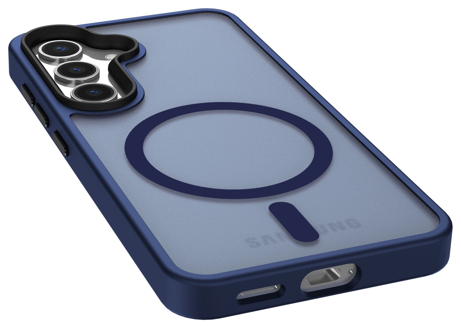 Samsung Galaxy S25 Hoesje met MagSafe / Qi2 Back Cover Matte Donkerblauw afbeelding 10