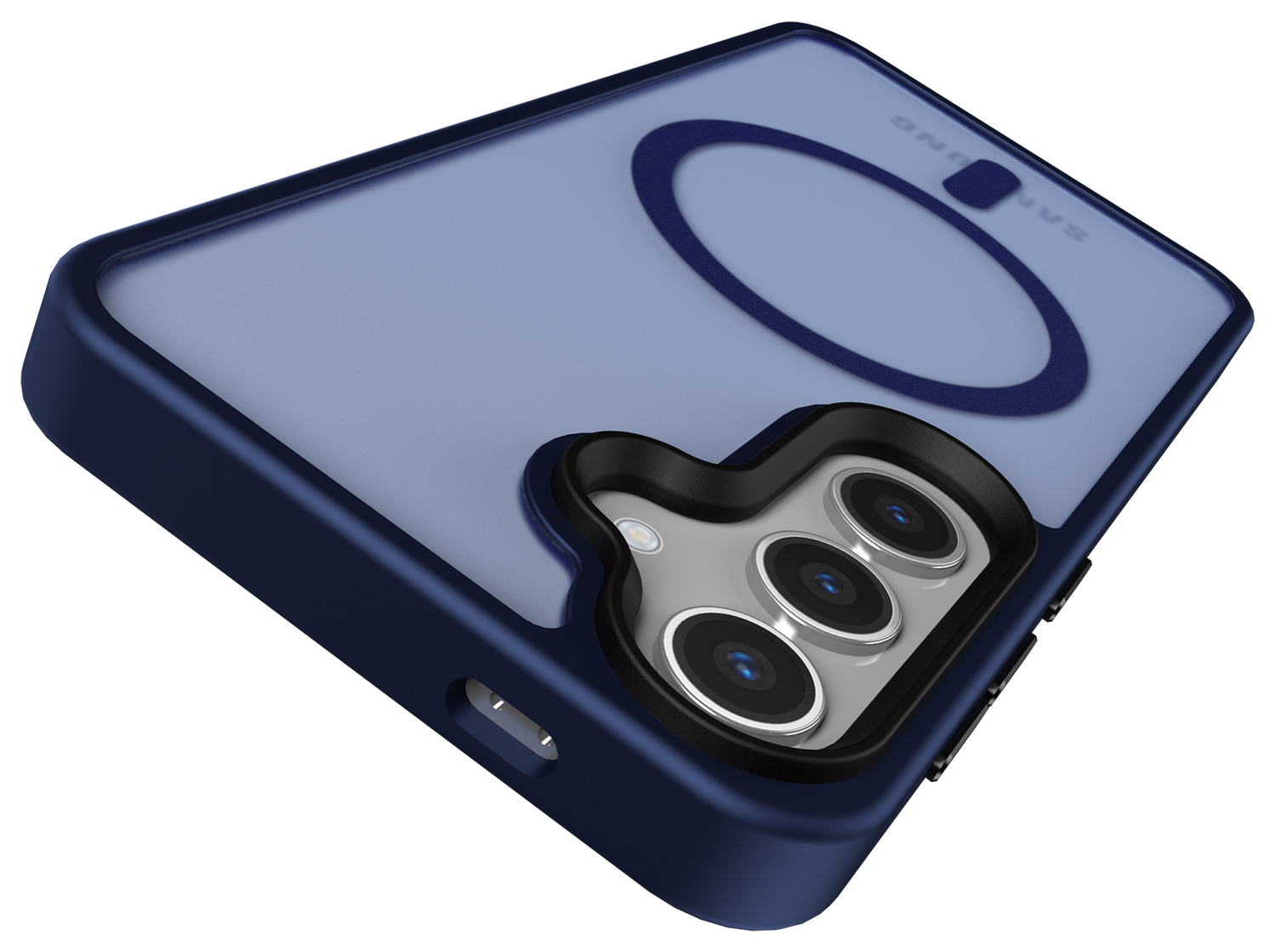 Samsung Galaxy S25 Hoesje met MagSafe / Qi2 Back Cover Matte Donkerblauw afbeelding 9