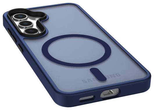 Samsung Galaxy S25 Hoesje met MagSafe / Qi2 Back Cover Matte Donkerblauw afbeelding 10