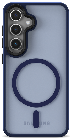 Samsung Galaxy S25 Hoesje met MagSafe / Qi2 Back Cover Matte Donkerblauw afbeelding 2