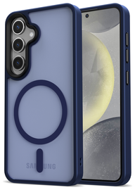Samsung Galaxy S25 Hoesje met MagSafe / Qi2 Back Cover Matte Donkerblauw afbeelding