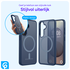 Samsung Galaxy S25 Hoesje met MagSafe / Qi2 Back Cover Matte Donkerblauw afbeelding 5