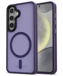 Samsung Galaxy S25 Hoesje met MagSafe / Qi2 Back Cover Matte Paars afbeelding