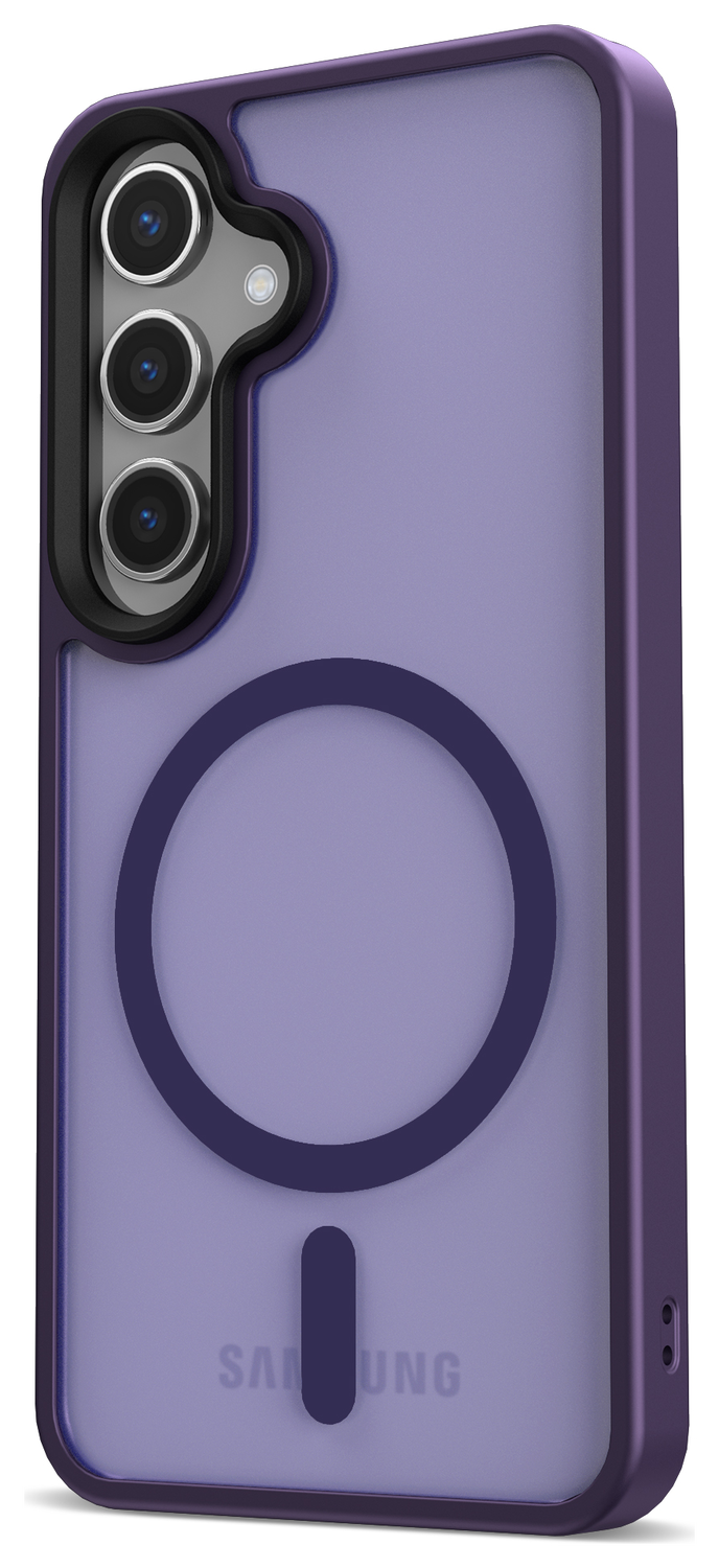 Samsung Galaxy S25 Hoesje met MagSafe / Qi2 Back Cover Matte Paars afbeelding 13