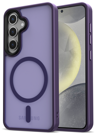 Samsung Galaxy S25 Hoesje met MagSafe / Qi2 Back Cover Matte Paars