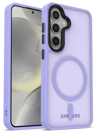 Samsung Galaxy S25 Hoesje met MagSafe / Qi2 Back Cover Matte Violet afbeelding 11