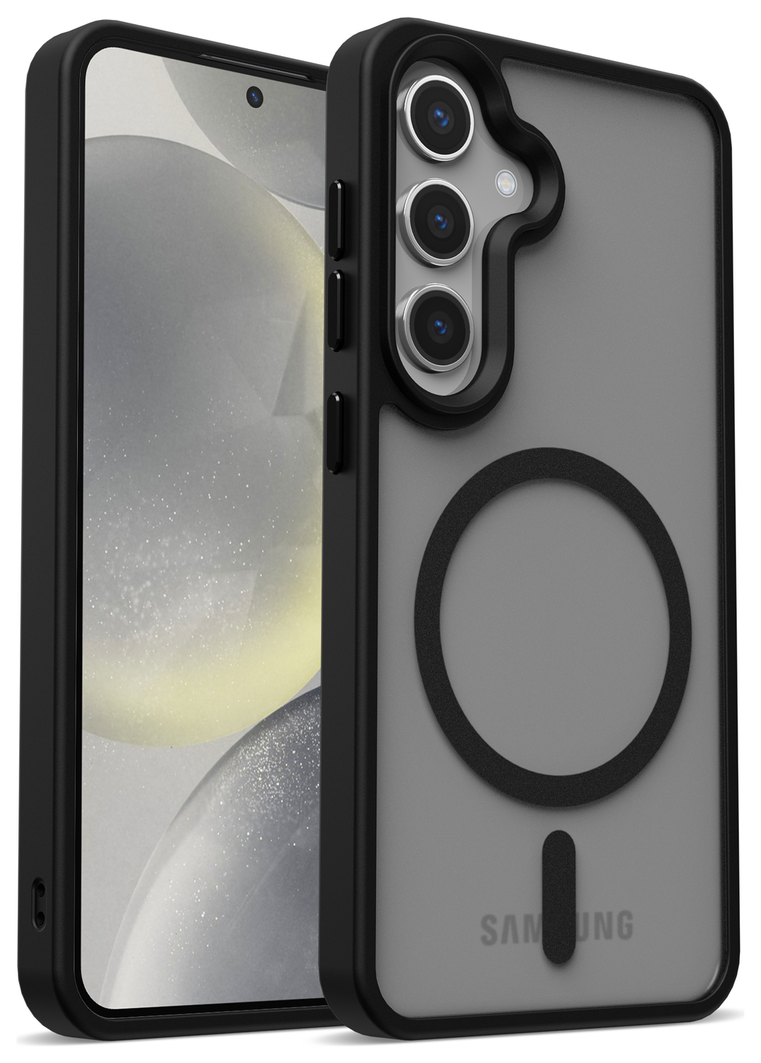 Samsung Galaxy S25 Hoesje met MagSafe / Qi2 Back Cover Matte Zwart afbeelding 11