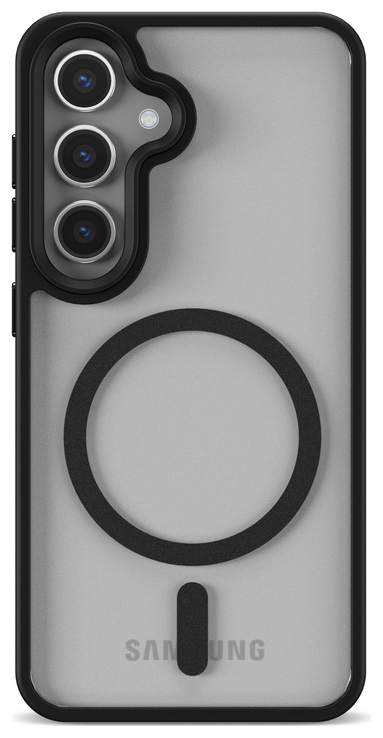 Samsung Galaxy S25 Hoesje met MagSafe / Qi2 Back Cover Matte Zwart afbeelding 2