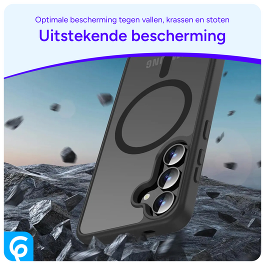 Samsung Galaxy S25 Hoesje met MagSafe / Qi2 Back Cover Matte Zwart afbeelding 5