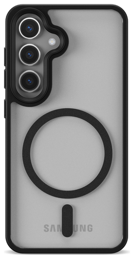 Samsung Galaxy S25 Hoesje met MagSafe / Qi2 Back Cover Matte Zwart afbeelding 2