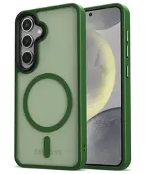 Samsung Galaxy S25 Hoesje met MagSafe / Qi2 Back Cover Matte Groen afbeelding