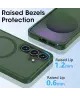 Samsung Galaxy S25 Hoesje met MagSafe / Qi2 Back Cover Matte Groen