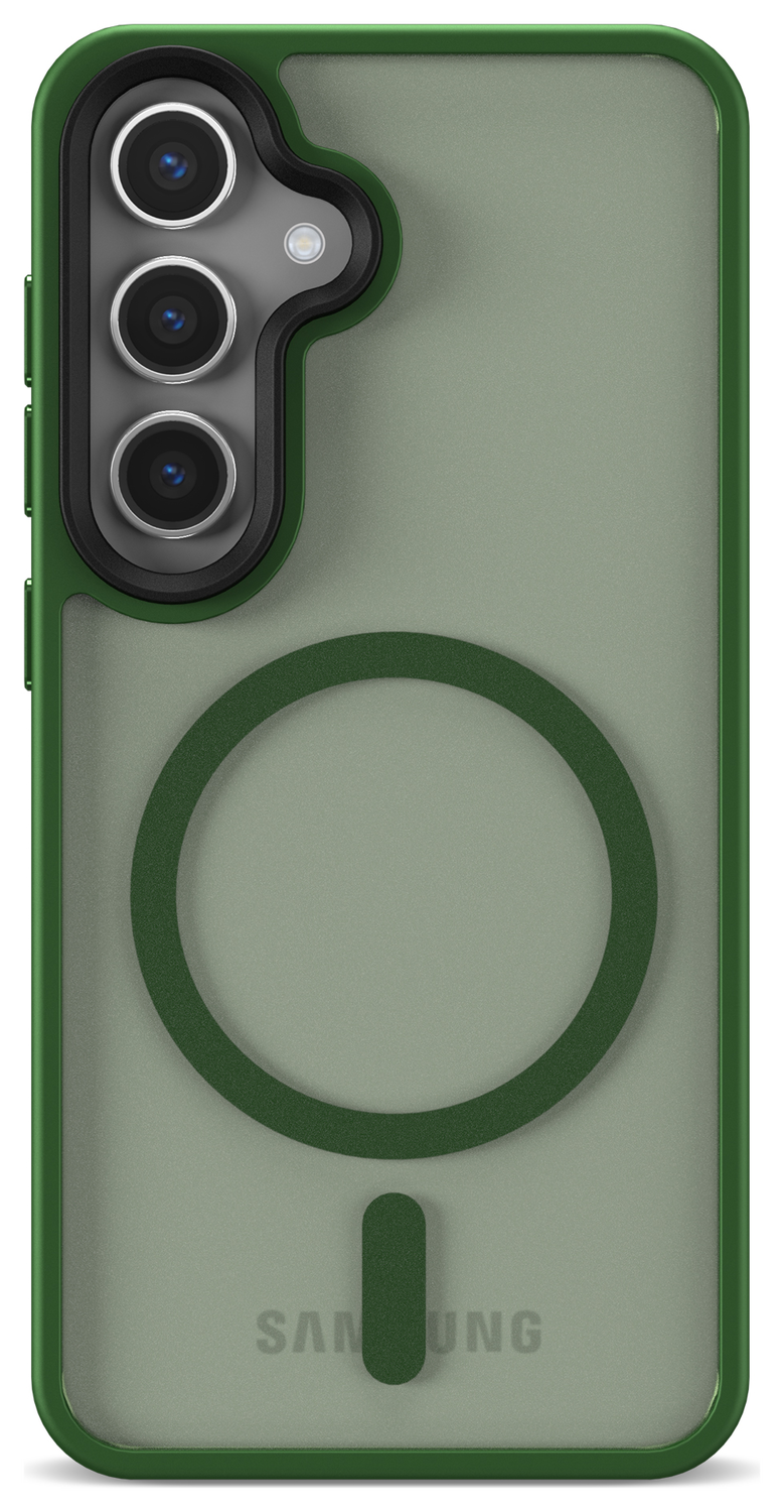 Samsung Galaxy S25 Hoesje met MagSafe / Qi2 Back Cover Matte Groen afbeelding 7