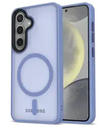 Samsung Galaxy S25 Hoesje met MagSafe / Qi2 Back Cover Matte Blauw afbeelding