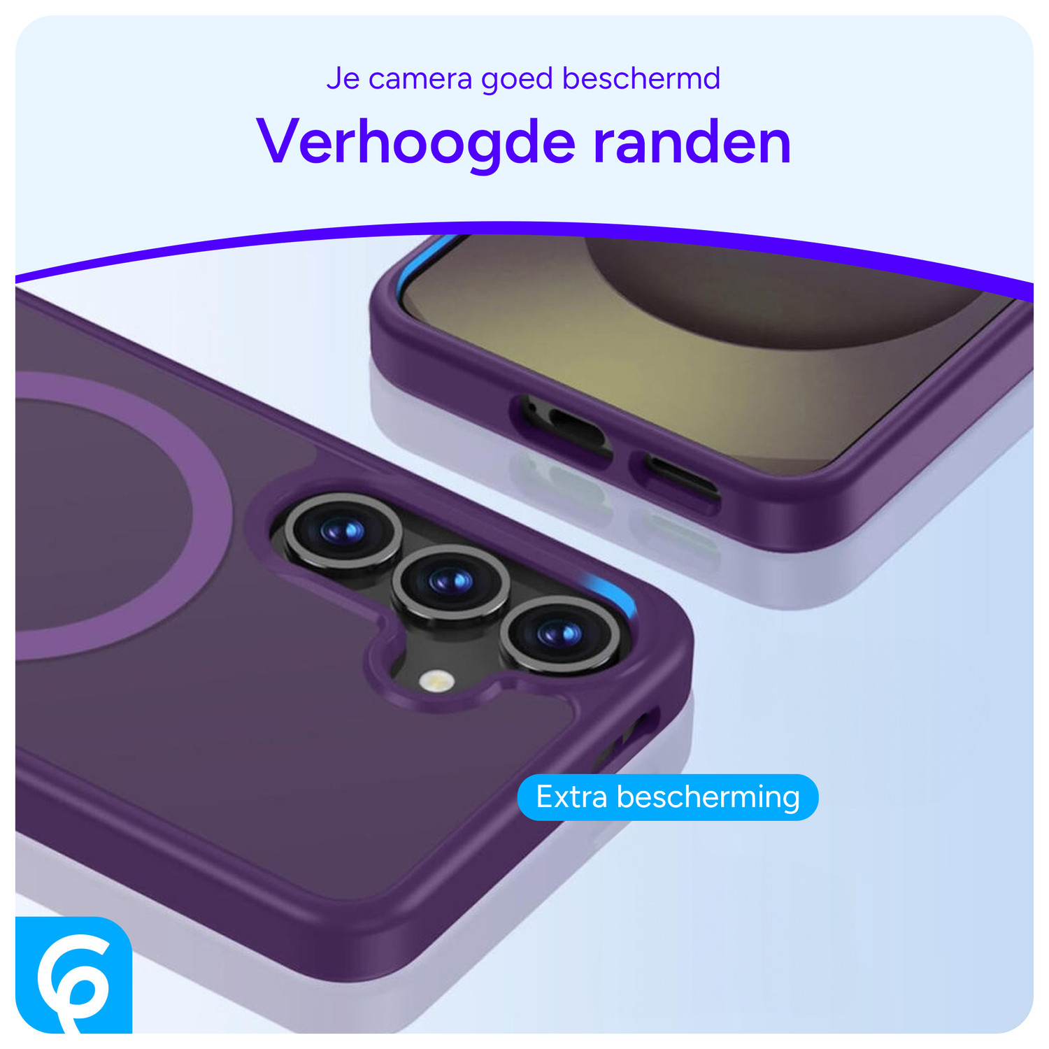 Samsung Galaxy S25 Plus Hoesje met MagSafe / Qi2 Back Cover Matte Paars afbeelding 5