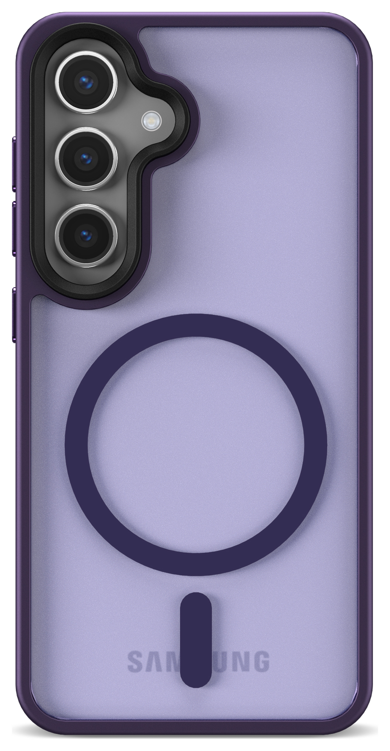 Samsung Galaxy S25 Plus Hoesje met MagSafe / Qi2 Back Cover Matte Paars afbeelding 2