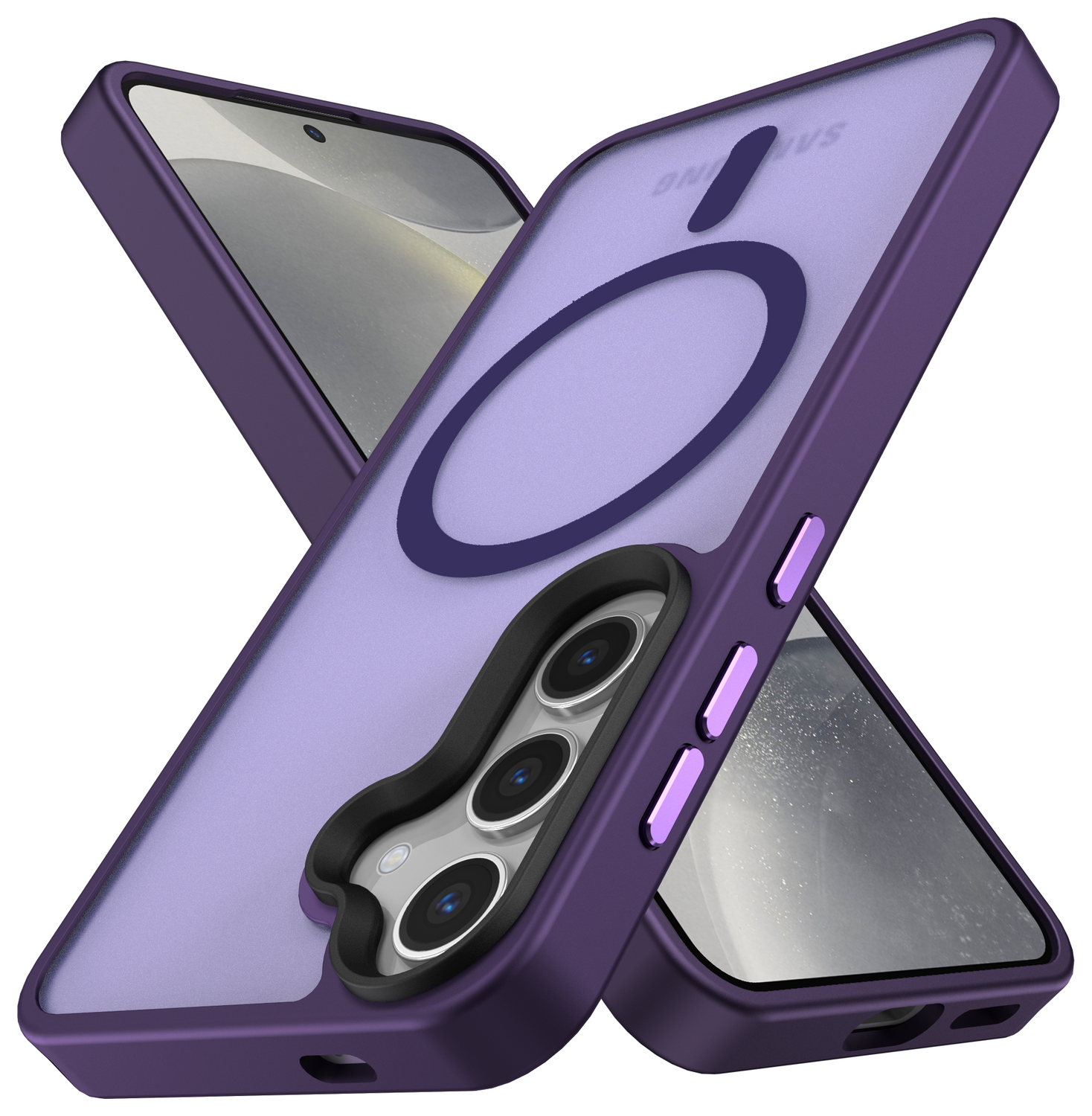 Samsung Galaxy S25 Plus Hoesje met MagSafe / Qi2 Back Cover Matte Paars afbeelding 8