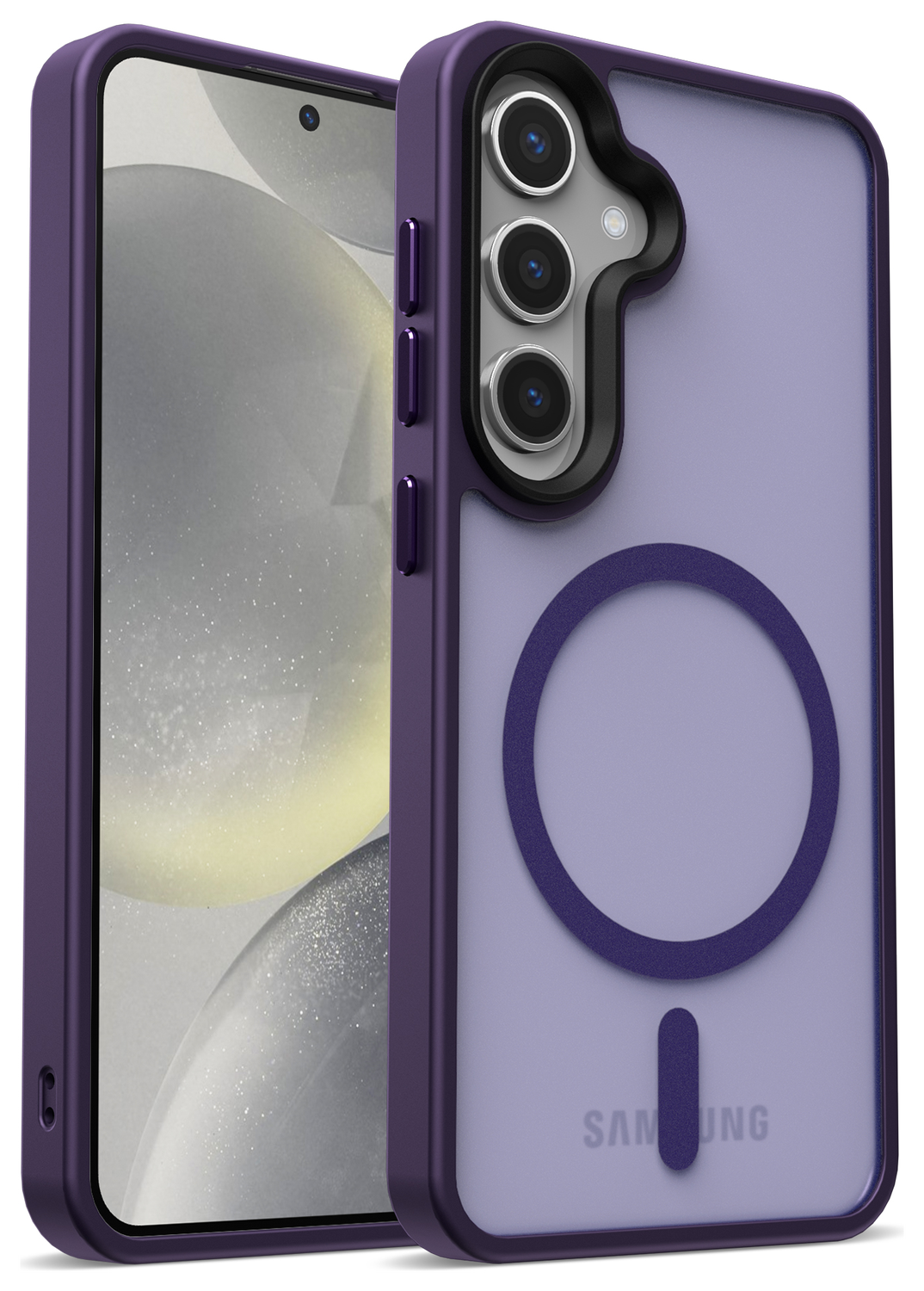 Samsung Galaxy S25 Plus Hoesje met MagSafe / Qi2 Back Cover Matte Paars afbeelding 11