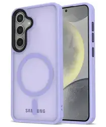 Samsung Galaxy S25 Plus Hoesje met MagSafe / Qi2 Back Cover Matte Violet afbeelding