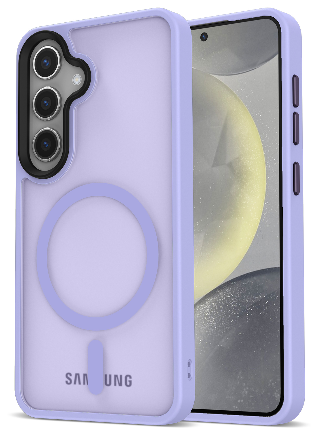 Samsung Galaxy S25 Plus Hoesje met MagSafe / Qi2 Back Cover Matte Violet afbeelding 1